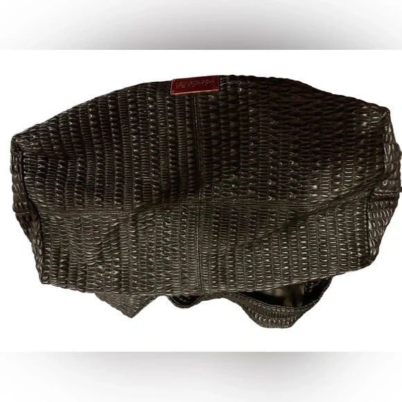 KENNETH COLE REACTION Black & Silver Chain Magnetic Closure Handbag Purse - Picture 9 of 14